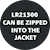 LR21300 can be zipped into the jacket