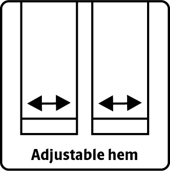 Adjustable hem trousers