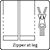 Zipper in leg