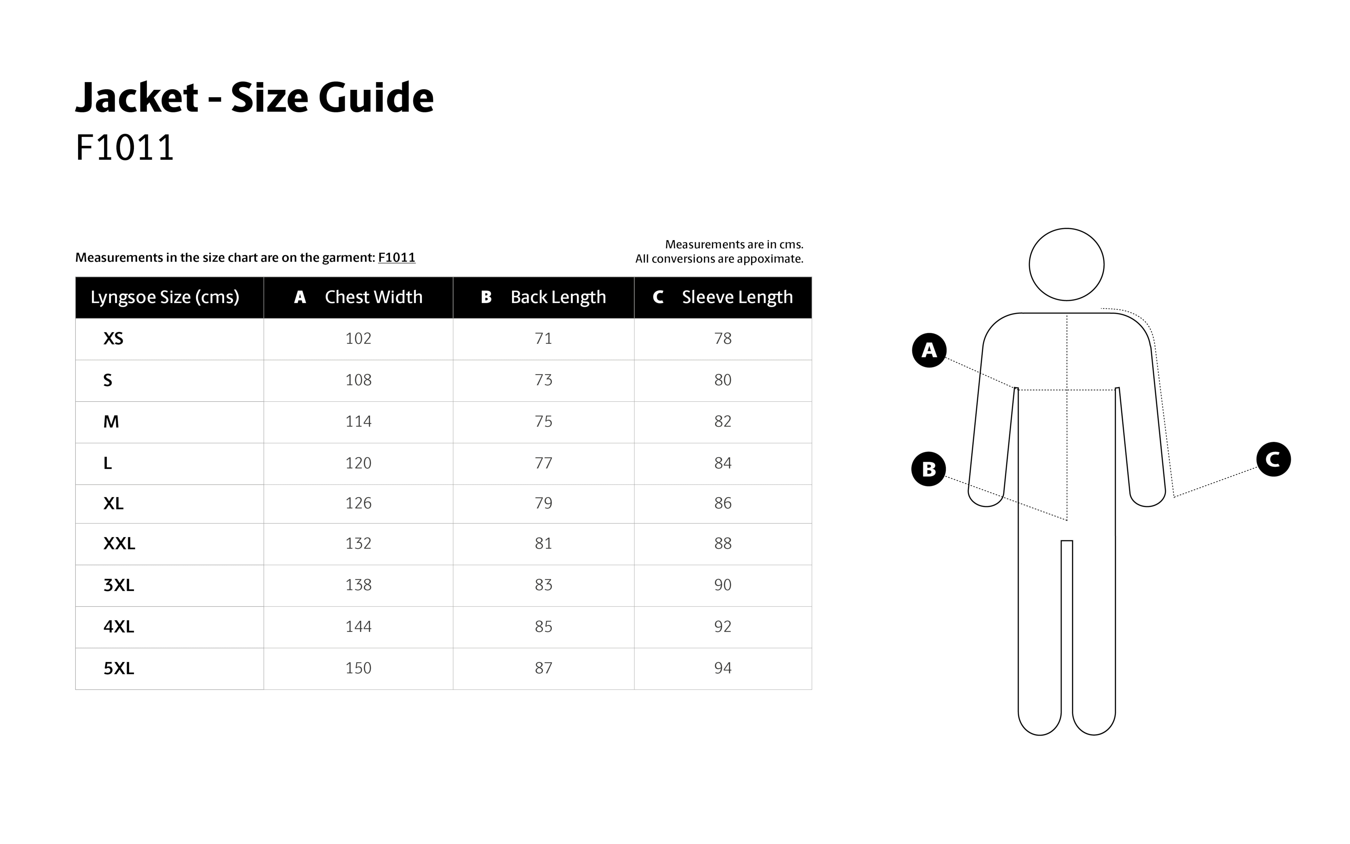 Størrelsesguide