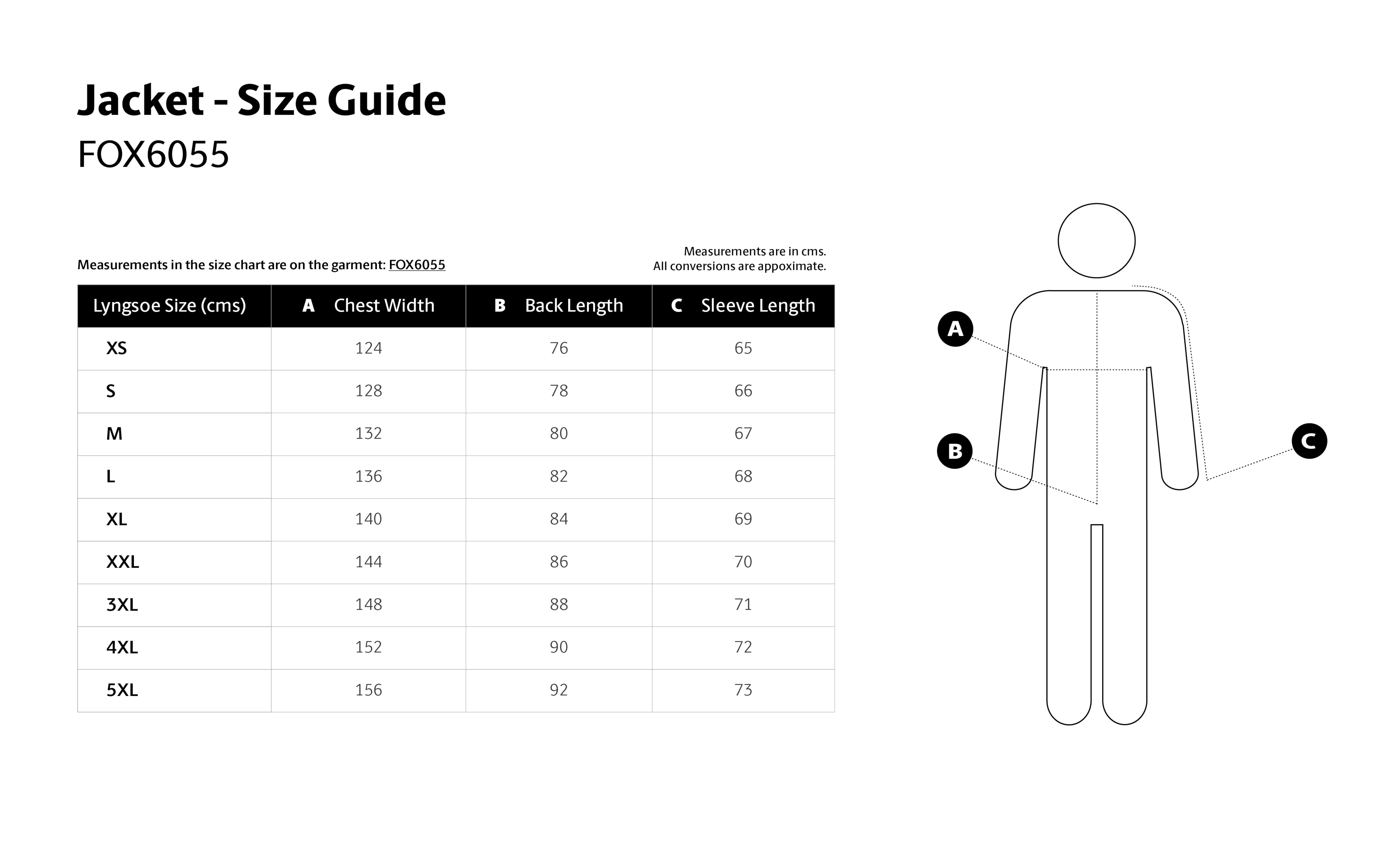 Størrelsesguide