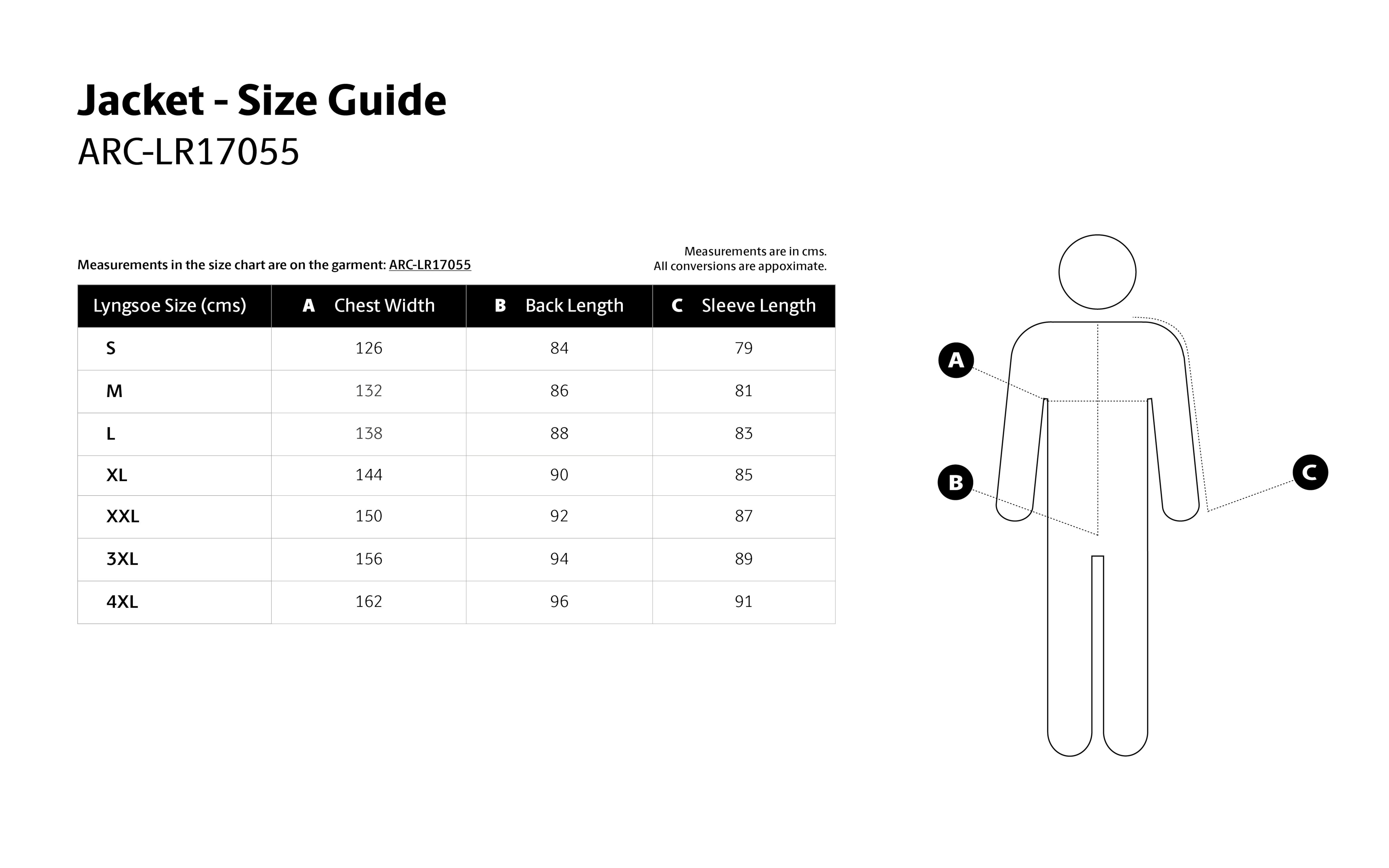 Størrelsesguide